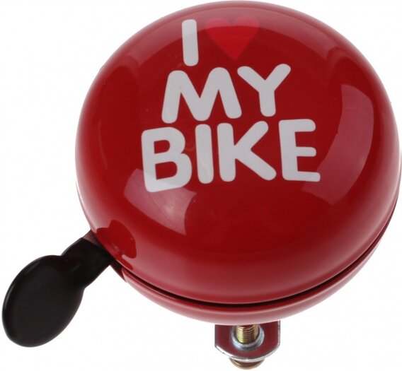dek Paleis Gecomprimeerd Fietsbel I love my bike rood dingdong (6,5cm) - Pimpjefiets