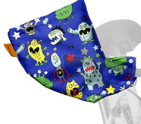 Handmoffen fietshandschoenen monsters donkerblauw