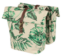 Dubbele fietstassen Palm beige 