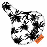 Zadelhoesje Bikecap wit met palmbomen