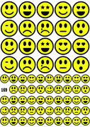 Fietsstickers smileys