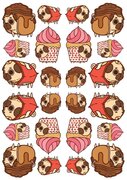 Fietsstickers cupcake hondje