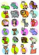 Fietsstickers verschillende dieren