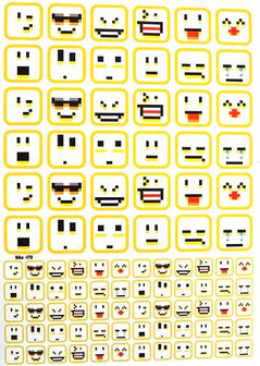 Fietsstickers Emoji's digital
