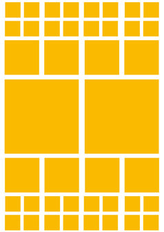 Fietsstickers vierkanten geel