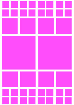 Fietsstickers vierkanten roze