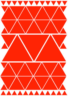 Fietsstickers driehoeken oranje