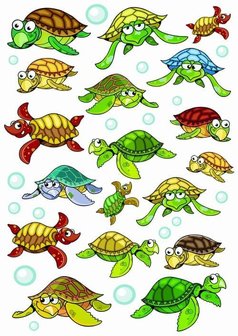 Fietsstickers schildpadden