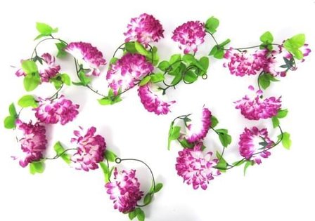 bloemenslingers fietsslingers paarse bloemen