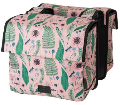 Fietstassen kind roze bladeren  (30liter)