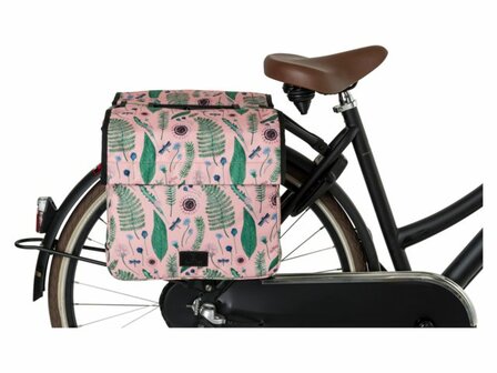 Fietstassen kind roze bladeren  (30liter)
