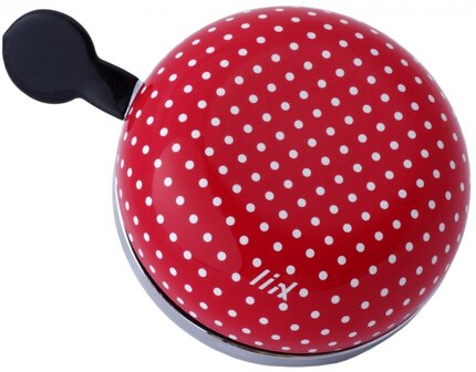 Grote rode polkadot fietsbel DingDong