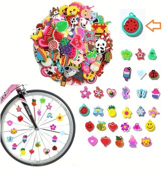 Spaakkralen: 1x Charms Watermeloen rood