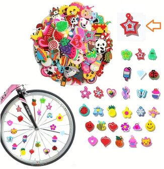 Spaakkralen: 1x Charms Ster rood-wit-blauw