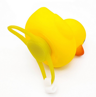 Badeend fietstoeter helm flames