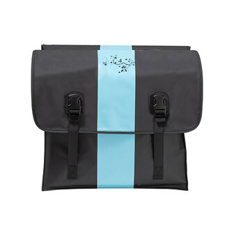 Ruime fietstassen bisonyl blauw/groen 46L