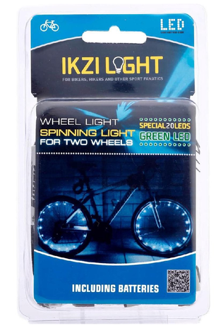 Fietswielverlichting LED groen voor 2 fietswielen