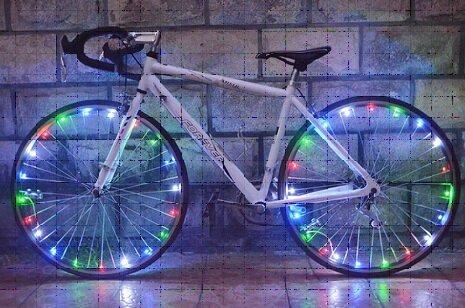 onkruid Circus ballet Fietswielverlichting LED gekleurd (voor 1 fietswiel) - Pimpjefiets