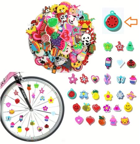 Spaakkralen: 1x Charms Watermeloen rood
