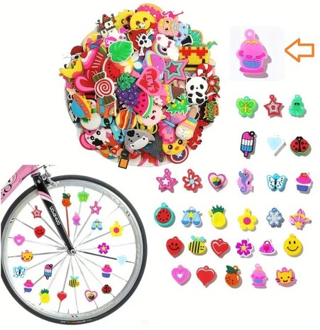 Spaakkralen: 1x Charms Roze