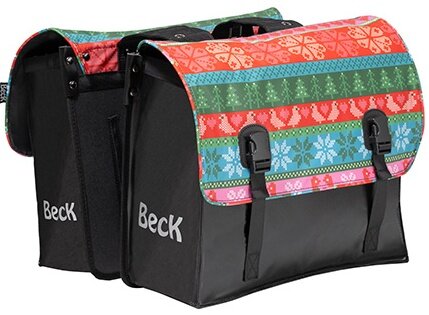 Ruime fietstassen bisonyl Noorse print 46L