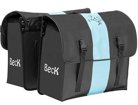 Ruime fietstassen bisonyl blauw/groen 46L
