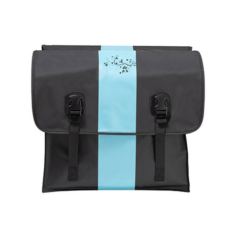 Ruime fietstassen bisonyl blauw/groen 46L