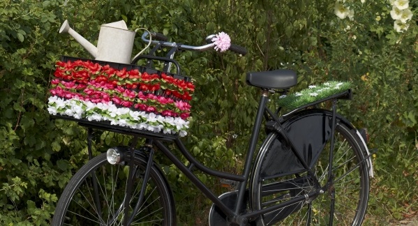 fietskrat bloemenslingers