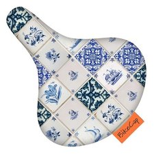 Zadelhoesje Bikecap delftsblauwe tegeltjes