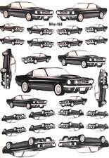 Fietsstickers auto zwart 168