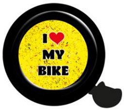Fietsbel I love my bike (zwart)