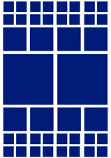 Fietsstickers vierkanten blauw