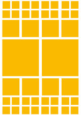 Fietsstickers vierkanten geel