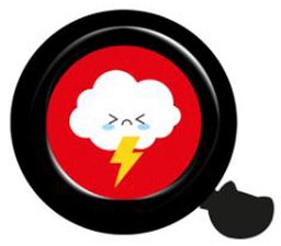 Fietsbel donderwolk zwart