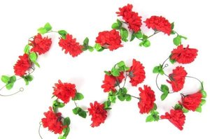 Bloemenslinger fietsslinger grote bloemen rood