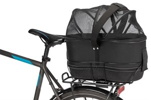 Hondenfietsmand voor standaard bagagedrager zwart