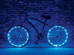 Fietswielverlichting LED blauw (voor 2 fietswielen)