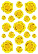 Fietsstickers rozen geel
