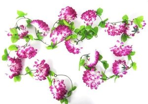 Bloemenslinger fietsslinger grote bloemen paars
