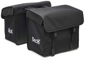 Ruime fietstassen canvas zwart (45L)