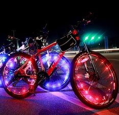 Fietswielverlichting LED rood (voor 2 fietswielen)