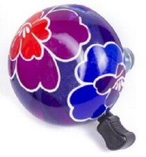 Fietsbel bloemen paars