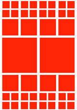 Fietsstickers vierkanten oranje