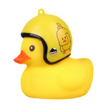 Badeend met helm fietslamp/toeter kuiken