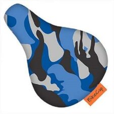 Zadelhoesje kinderfiets camouflage blauw