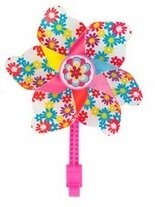 Windmolentje fietsdecoratie bloemen roze