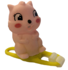 Bever roze fietslamp/fietstoeter