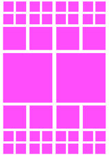 Fietsstickers vierkanten roze