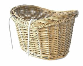 Rieten fietsmand met haken (naturel)  (levertijd maart 2024)