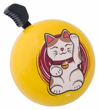 Fietsbel lucky cat geel (7cm)